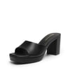 DREAM PAIRS Y2K Platform Heels with Square Toe