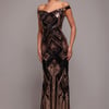 Goddiva Geometric Sequin Sleeveless Maxi - Black
