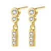 Two Orbs Drop Stud Earrings Sterling Silver