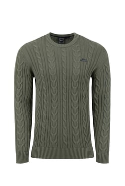 Weird Fish Griffen Cable Knit Jumper Woodland Sage Size XL