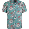 Weird Fish Faraway Organic Cotton Printed Shirt Mineral Blue Size L
