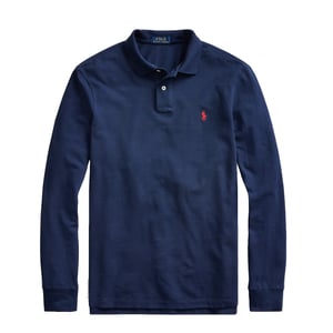 Polo Ralph Lauren L/S Custom Slim Fit Polo Shirt Newport Navy