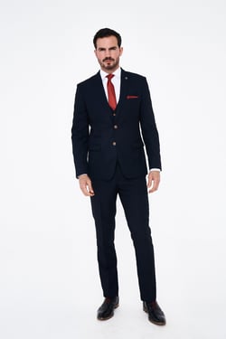 Marc Darcy Max Navy Three Piece Suit