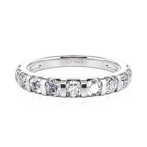 Jeulia Classic Bar Setting Design Wedding Band