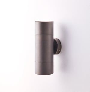 Large Portreath IP65 up and down pillar light in bronze