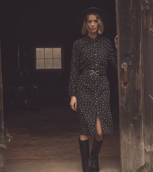 Midi Shirt Dress - Classic Spots