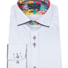 Sky Long Sleeve Vibrant Solid Colour Detail Shirt
