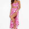 Bloomful Satin Maxi Dress Pink