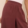 Burgundy Relaxed Wide Leg Trouser