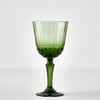 Colore Crystal Cut Wine Glass - Green