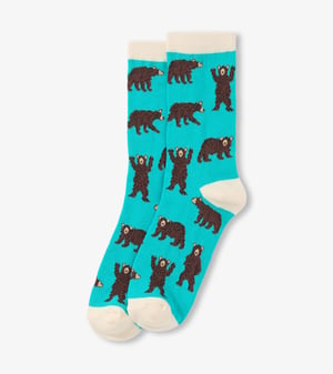 Women's Brown Bears Crew Socks