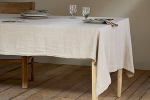nkuku Junto Linen Tablecloth | Kitchen & Dining Accessories | Large | Natural