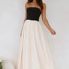 Lights Low Strapless Maxi Dress Cream
