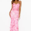 Violet Blooms Mesh Maxi Dress Pink