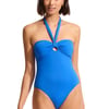 Sash Halter Swimsuit Blue - UK 12