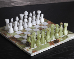 Green Onyx Marble Chess Set - 16"