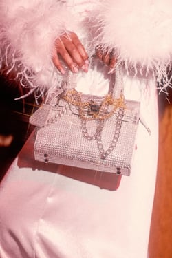 AKIRA Top Notch Embellished Chain Purse