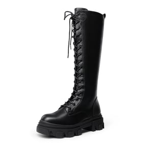 DREAM PAIRS Lace Up Knee High Boots