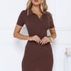Polo Mini Dress Brown
