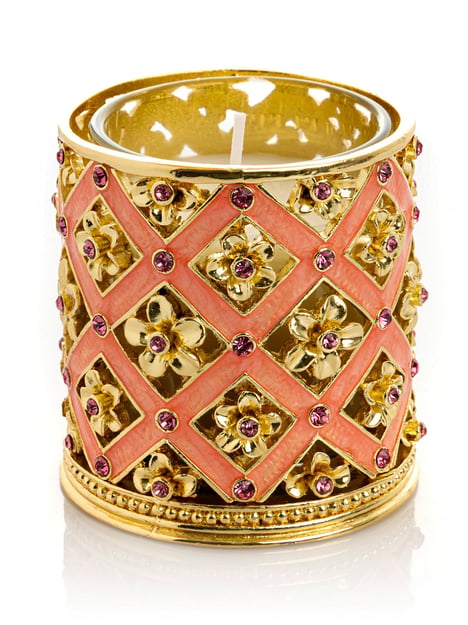Pink Decorated Candle Holder