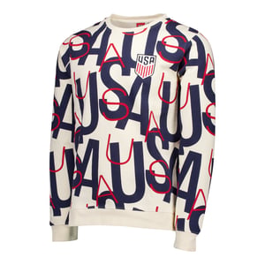 Men's USA Repeat Cream Crewneck / 3X