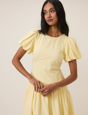 Butter Yellow Maicy Midi Dress