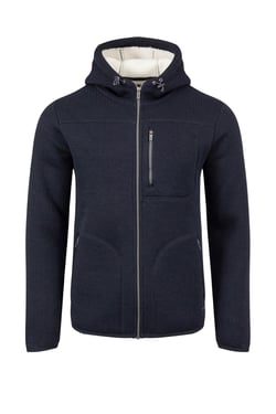 Weird Fish Torpoint Faux Sherling Bonded Full Zip Fleece Hoodie Midnight Size XL