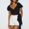 Puff Puff Crop Top Black