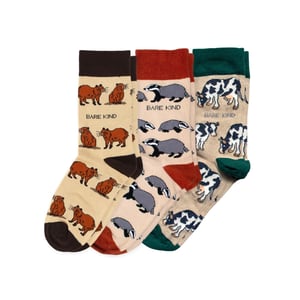 Beige Lover 3 Pack Bamboo Sock Set | UK Adult 7-11