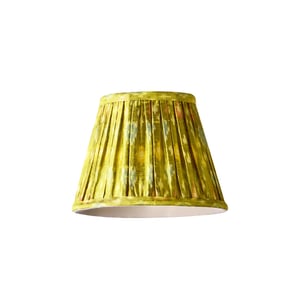 18cm straight empire pendant shade in lemon and lime slub silk