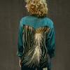 Party Back Shirt - Gold Sequin - Blue Denim