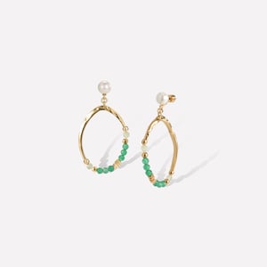 Poseidon Green Earrings