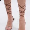 AKIRA Tinker Leopard Lace Up Chunky Sandal | Size 8