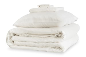Ivory Silk Duvet Set - Emperor / Standard Pillowcases