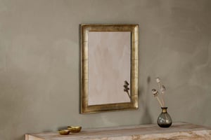 nkuku Yadur Rectangular Mirror | Mirrors | Small | Antique Brass