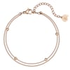 Layered Bobble Chain Bracelet Rose Gold