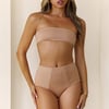 BASE Contour Cropped Strapless Bandeau Nude