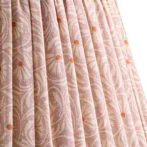 45cm Straight empire shade in dirty rose 'spriglee' linen by Ellen Merchant