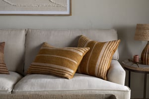 nkuku Eesha Jute Cushion Cover | Textiles | Ochre | 50 x 50 cm