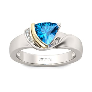 Jeulia Asymmetric Trillion Cut Sterling Silver Ring