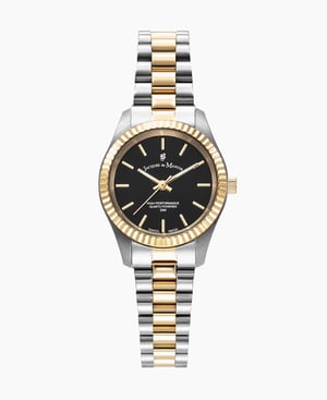 Inspiration Prime 26mm Three-hands Two-tone Black dial Stainless steel swiss watch - 26 mm
