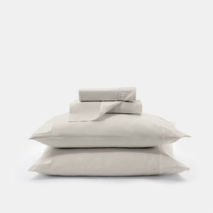 Signature Sheet Set Split King Moscato Beige Grand Hotel Percale , Luxury Organic Bedding and Sheet Sets , PROSSIONI
