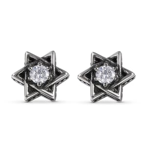 Jeulia Hexagram Stainless Steel Men's Earrings