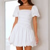 Monte Carlo Bubble Mini Dress White