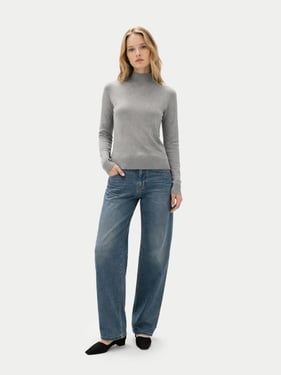 Timeless Cashmere Mock Neck Sweater - XL / high rise / WK1067-1299/0000