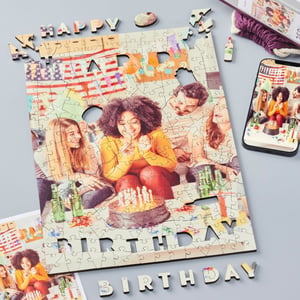 Happy Birthday Portrait - Personalised Puzzle