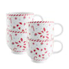 Belleek Living Peppermint Set of 4 Mugs