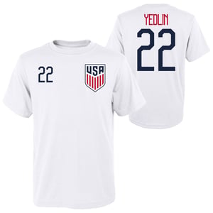 Youth Outerstuff USMNT Yedlin 22 White Tee / XL
