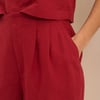 Red Linen-Blend Silsoe Shorts