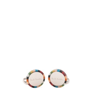Paul Smith Circle Signature Stripe Cufflinks Multicolour